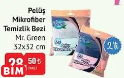 MR. GREEN PELÜŞ MİKROFİBER TEMİZLİK BEZİ